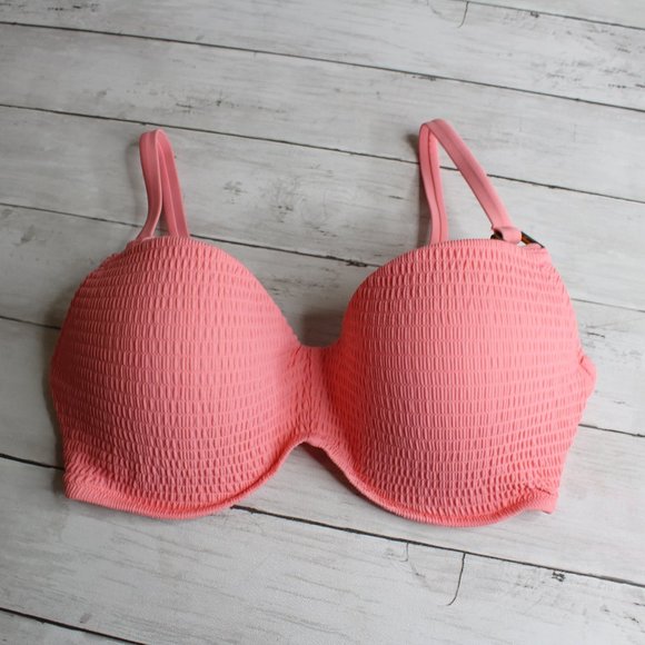 Shade Shore Swim Shade Shore Womens Bikini Pushup Swimsuit Top Size Dd Vintage Pink